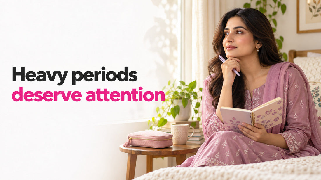 Pakistani woman recording her menstrual bleeding pattern in a notebook